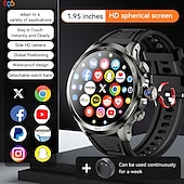 baratos Smartwatch-696 H19 Relógio inteligente 1.95 polegada Relógio inteligente Bluetooth Podômetro Aviso de Chamada Monitor de Sono Compatível com Android iOS Masculino satélite Chamadas com Mão Livre Câmera IP 67