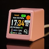 economico Computer e ufficio-orologio portatile intelligente wifi stazione meteo display meteo temperatura umidità orologio decorazioni da tavolo