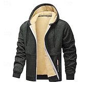 economico felpe in pile-Per uomo Felpa con cappuccio Felpa con cappuccio a zip intera Giacca con cappuccio Giacca in pile Nero Bianco Rosso Blu marino Blu Reale Con cappuccio Liscio Sportivo Giornaliero Per eventi Vintage