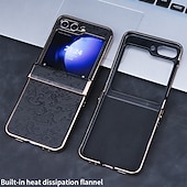 economico Cover Samsung-telefono Custodia Per Samsung Galaxy Z Flip 7 Z Flip 6 Z Flip 5 Z Flip 4 Z Flip 3 Copertura Posteriore Resistente agli urti Retrò PC Pelle PU