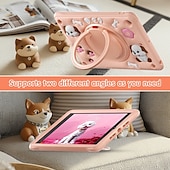 Χαμηλού Κόστους iPad θήκη-Δισκίο Θήκες Καλύμματα Για Apple Lenovo iPad Pro 11&quot; (2024) iPad 10.9&#039;&#039; 10ο iPad Air 5ο ipad 9th 8th 7th Generation 10.2 inch iPad Pro 11&#039;&#039; 3ος 2ος 1ος Φορητά Χερούλι Μολυβοθήκη Ζώο PC Σιλικόνη