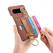 お買い得  その他のスマホケース-電話 ケース 用途 ピクセル9プロXL Pixel 8 Pro Pixel 8 ピクセル9 Pixel 7 Pixel 7 Pro Pixel 6 Pixel 6 Pro バックカバー スタンド付き リストストラップ付き カード挿入口 レトロ風 TPU PUレザー