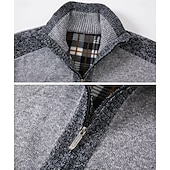 economico Maglioni Cardigan da uomo-Per uomo Cardigan Maglione Maglione da abito Maglione in pile A coste Maglia Corto Lavorato a maglia Color Block Colletto alla coreana Top caldi Contemporaneo moderno Da tutti i giorni Per uscire