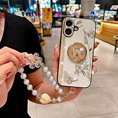 cheap iPhone Cases-Phone Case For iPhone 16 Pro Max Plus iPhone 15 Pro Max Plus iPhone 14 13 12 11 Pro Max Plus iPhone 14 Pro Max iPhone 13 12 11 Pro Max Back Cover with Stand Holder with Wrist Strap Shockproof Retro