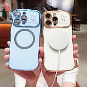 お買い得  iPhone用ケース-電話 ケース 用途 iPhone 16 Pro Max プラス iPhone 15 プロマックスプラス iPhone 14 13 12 11 Pro Max Plus iPhone 14 Pro Max Plus iPhone 13 12 11 Pro Max バックカバー 磁石バックル ワイヤレス充電をサポート 耐衝撃 レトロ風 仕上げ