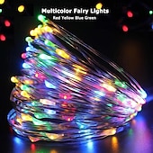 cheap Solar String Lights-Elegant Wedding Reception Party 2 Pcs Christmas Outdoor Solar Copper Wire Light String Holiday Wedding New Year Courtyard Fence Steps Atmosphere Decoration Light String