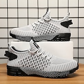 baratos Ténis para Homem-tênis esportivos respiráveis verde neon masculino – tênis de corrida de malha leve com sola acolchoada