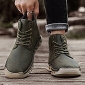 economico Stivaletti alla caviglia-stivaletti casual da uomo in similpelle - leggeri, marroni, con lacci e suola flessibile e resistente, per l&#039;uso quotidiano e all&#039;aperto