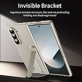זול מארז סמסונג-טלפון מגן עבור קיפול Z 6 Z Fold 5 Z Fold 4 Z Fold 3 כיסוי אחורי עם מעמד עמיד בזעזועים רטרו PC מתכת