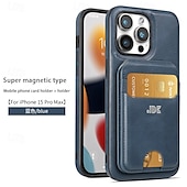 お買い得  iPhone用ケース-電話 ケース 用途 iPhone 16 Pro Max プラス iPhone 15 プロマックスプラス iPhone 14 13 12 Pro Max Plus iPhone 14 Pro Max iPhone 13 12 Pro Max バックカバー スタンド付き 磁石バックル ワイヤレス充電をサポート レトロ風 TPU PUレザー