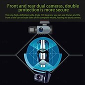 abordables DVR pour voiture-K3 1080p Nouveau design / HD / Surveillance à 360 ° DVR de voiture 150 Degrés Grand angle 2 pouce IPS Dash Cam avec Wi-Fi / Vision nocturne / Enregistrement en Boucle 4 LED infrarouge Enregistreur de