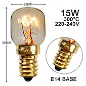 abordables Ampoules incandescentes-Ampoule de four à culot E14, ampoule à incandescence à intensité variable 15 W/25 W pour four, micro-ondes, chauffe-cire &amp;lampe à sel 2 pièces