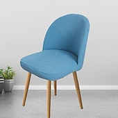 cheap Dining Chair Cover-Stretch Dining Chair Cover Green Chair Seat Slipcover Velvet Elastic For Dining Party Hotel Wedding Soft Washable