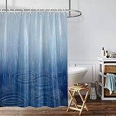levne Sprchové závěsy-Závěs na sprchu s háčky 180cm*180cm(70&quot;*70&quot;) Polyester pratelný voděodolný květinový dešťový vzor pro dekoraci koupelny