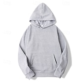 abordables Camisetas y Camisas-Hombre Sudadera Con Capucha Manga Larga Con Capucha Camiseta Al aire libre Mantiene abrigado Forro Polar Rutina de ejercicio Suave Invierno Poliéster Gris oscuro Negro Blanco Gimnasio Escalada