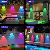 Недорогие Уличные светильники-2/4 шт., солнечный светильник для ограждения, rgb, меняющий цвет, уличный солнечный настенный светильник, садовый декор, ступенчатый светильник, IP65, водонепроницаемый светильник для дорожки,