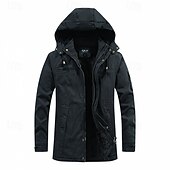 abordables Softshell, polares y chaquetas de montaña-Hombre Chaqueta de lana Al aire libre Forro Polar Resistente al Viento Trajes de senderismo Ropa de senderismo Invierno Otoño Paravientos Color sólido Negro Verde Ejército Caqui