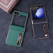 お買い得  サムスン用ケース-電話 ケース 用途 Zフリップ6 Z Flip 5 Z Flip 4 Z Flip 3 ウォレットカードケース スタンド付き 耐衝撃 レトロ風 仕上げ PUレザー
