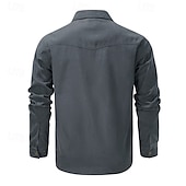 abordables Camisas de trabajo para hombre-Hombre Chaqueta Cortavientos Al aire libre Resistente al Viento Cómodo Trajes de senderismo Ropa de senderismo Primavera Otoño Chaqueta Paravientos Color sólido Negro Azul Marrón