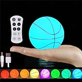 halpa Vedenalaiset valot-rgb kelluva led-urheilupallo yövalo, usb-ladattavat vedenpitävät uima-altaan valot lapsille, ulkopuutarha, uima-allas  &amp; lahja jalkapallo, koripallo ja baseball 6/4/2/1kpl