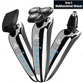 3-in-1 ヘアトリマー 多機能ヘアクリッパー オールインワン 鼻毛トリマー シェーバー 安全 くっつかない メンズ ホームヘアケア お買い得  脱毛器・シェーバー-3-in-1 ヘアトリマー 多機能ヘアクリッパー オールインワン 鼻毛トリマー シェーバー 安全 くっつかない メンズ ホームヘアケア