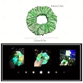 baratos Acessórios para festa-6 peças de scrunchies com luzes de LED - elásticos de cabelo vibrantes para mulheres &amp;meninas coloridas brilham no escuro com vários modos de luz acessório de moda perfeito para o natal &amp;festas de
