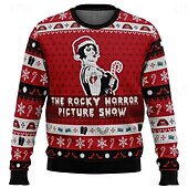 the Rocky Horror Picture Show Santa Claus Pullover Funny Christmas Sweatshirt 3D Print 3D Christmas Funny For Couple's Men's Women's Adults' Christmas Carnival 3D Print Party Festival4