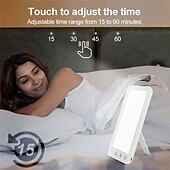 abordables Protections personnelles-Lampe triste Lampe de luminothérapie sans UV Lampe portable à lumière naturelle avec lumière LED et 3 niveaux de luminosité réglables et température de couleur &amp;fonction mémoire