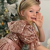 baratos Vestidos de Festa-Infantil Para Meninas Vestido de festa Côr Sólida Manga Longa Espetáculo Com Transparência Princesa Doce Com Transparência Longuette Vestido da bainha Vestido De Tule Verão Primavera Outono Crianças