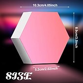 cheap Smart Lights-LED Smart Light Hexagonal LED Remote Control Wall Light, Modular Touch Color DIY Lighting for Bedroom, Bathroom, Living Room, Parties and Holidays 6-10 Piece Set