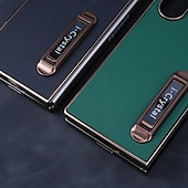 economico Cover Samsung-telefono Custodia Per Piegatura a Z 7 Z Fold 6 Z Fold 5 Z Fold 4 Z Fold 3 Custodia Portafoglio con Supporto Resistente agli urti Retrò Placcatura Pelle PU