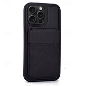 お買い得  iPhone用ケース-電話 ケース 用途 iPhone 16 Pro Max プラス iPhone 15 プロマックスプラス iPhone15 iPhone 14 Pro Max iPhone 13 12 11 Pro Max バックカバー スタンド付き カード挿入口 耐衝撃 レトロ風 TPU PUレザー