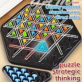 abordables Puzles-Mastermind de cadena triangular: desarrolla el pensamiento lógico y las habilidades para resolver problemas. Divertido juego de rompecabezas de escritorio multijugador para niños. Construcción de