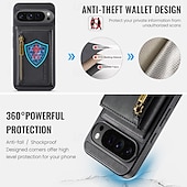 billige Andre telefonetuier-telefon Etui Til Pixel 9 Pro Pixel 9 Pro XL Pixel 8 Pro Pixel 8 Pixel 9 Bakdeksel med stativ Avtagbar Magnetisk Kontor / Bedrift TPU PU lær