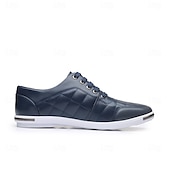 baratos Ténis para Homem-tênis masculino casual acolchoado - azul marinho, design com cadarço, confortável e leve, perfeito para uso diário