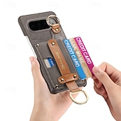 お買い得  その他のスマホケース-電話 ケース 用途 ピクセル9プロXL Pixel 8 Pro Pixel 8 ピクセル9 Pixel 7 Pixel 7 Pro Pixel 6 Pixel 6 Pro バックカバー スタンド付き リストストラップ付き カード挿入口 レトロ風 TPU PUレザー