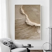 tanie Obrazy abstrakcyjne-oryginalny biały abstrakcyjny obraz biały beżowy tekstura malarstwo abstrakcyjna sztuka ścienna minimalistyczny abstrakcyjny obraz nowoczesna sztuka sztuka do salonu rozciągnięta rama gotowa do