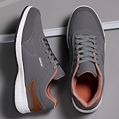 economico Sneakers da uomo-scarpe da ginnastica sportive casual da uomo color cuoio con suola ammortizzata e design allacciato – comode scarpe da passeggio per tutti i giorni