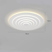 tanie Ściemnialne lampy sufitowe-biała okrągła lampa sufitowa w kształcie fali stylowa lampa sufitowa led 45/60/78cm 36w