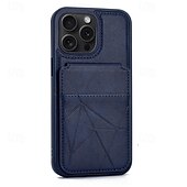 お買い得  iPhone用ケース-電話 ケース 用途 iPhone 16 Pro Max プラス iPhone 15 プロマックスプラス iPhone15 iPhone 14 Pro Max iPhone 13 12 11 Pro Max バックカバー スタンド付き カード挿入口 耐衝撃 レトロ風 TPU PUレザー