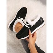 preiswerte Damenhausschuhe und -halbschuhe-Damen Winter-Schlupfschuhe mit Kunstfellfutter – gemütliche und flexible warme Freizeitschuhe für drinnen und draußen