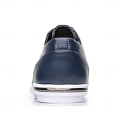 baratos Ténis para Homem-tênis masculino casual acolchoado - azul marinho, design com cadarço, confortável e leve, perfeito para uso diário