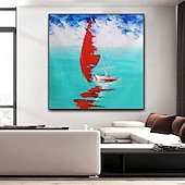 levne Krajinomalby-Ručně vyráběné olejomalby na plátně, mintura, moderní abstraktní obrazy na zeď, bezrámové, nenatažené, pro domácí dekorace