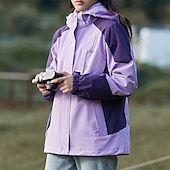 economico Giacche impermeabili-Per donna Giacca Softshell Giubbino da escursione Inverno All&#039;aperto Color Block Tenere al caldo Antivento Resistente all&#039;acqua Giacca a vento Viaggi Rosso bordeaux Nero Bianco Giallo Rosa
