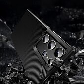 זול מארז סמסונג-טלפון מגן עבור S24 Ultra S24 Plus S24 S23 S23 Ultra S23 Plus S25 Ultra כיסוי אחורי עם מעמד מגנטי תמיכה בטעינה אלחוטית רטרו TPU סיבי פחמן
