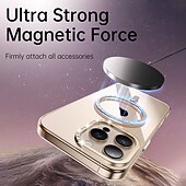 cheap iPhone Cases-Phone Case For iPhone 16 Pro Max Plus iPhone 15 Pro Max Plus iPhone 15 iPhone 14 Pro Max Back Cover with Stand Holder Magnetic Support Wireless Charging Retro TPU PC