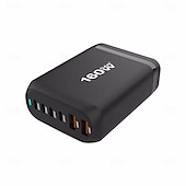 economico Cavi e adattatori-Caricabatterie rapido gan fast charge 3.0 usb tipo c da 160w, caricabatterie mobile a 6 porte usb tipo c pd comodo da trasportare, caricabatterie per tablet
