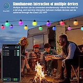 preiswerte USB-Lichterketten-dimmbare RGB-Lichterkette für den Außenbereich, 10 m, 25 LEDs, 5 m, 50 LEDs, Farbwechsel-Lichterkette mit App &amp;Fernbedienung, perfekt für Weihnachtsfeiern, Heimdekorationen