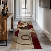 abordables Alfombras de cocina y esteras-Alfombra de pasillo peluda estilo bohemio vintage, suave, antideslizante, lavable, para entrada, cocina, baño y dormitorio