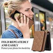 economico Cover Samsung-telefono Custodia Per Capovolgi Z 6 Z Flip 5 Z Flip 4 Z Flip 3 Per retro con cordino Slot per schede Fibbia ad anello Retrò TPU pelle sintetica